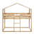 Twin Over Twin Bunk Bed Wood Bed with Tent-1921258016