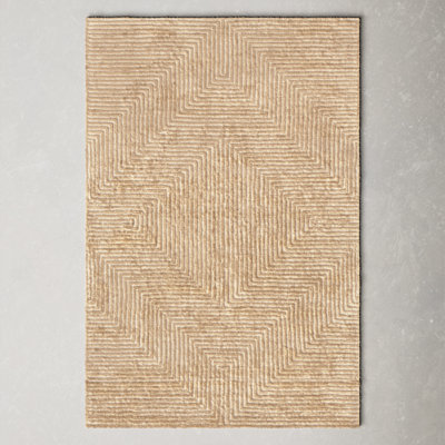 Plympt Hand Tufted Viscose Geometric Indoor Rug