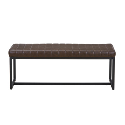 Faux Leather Upholstered Bench