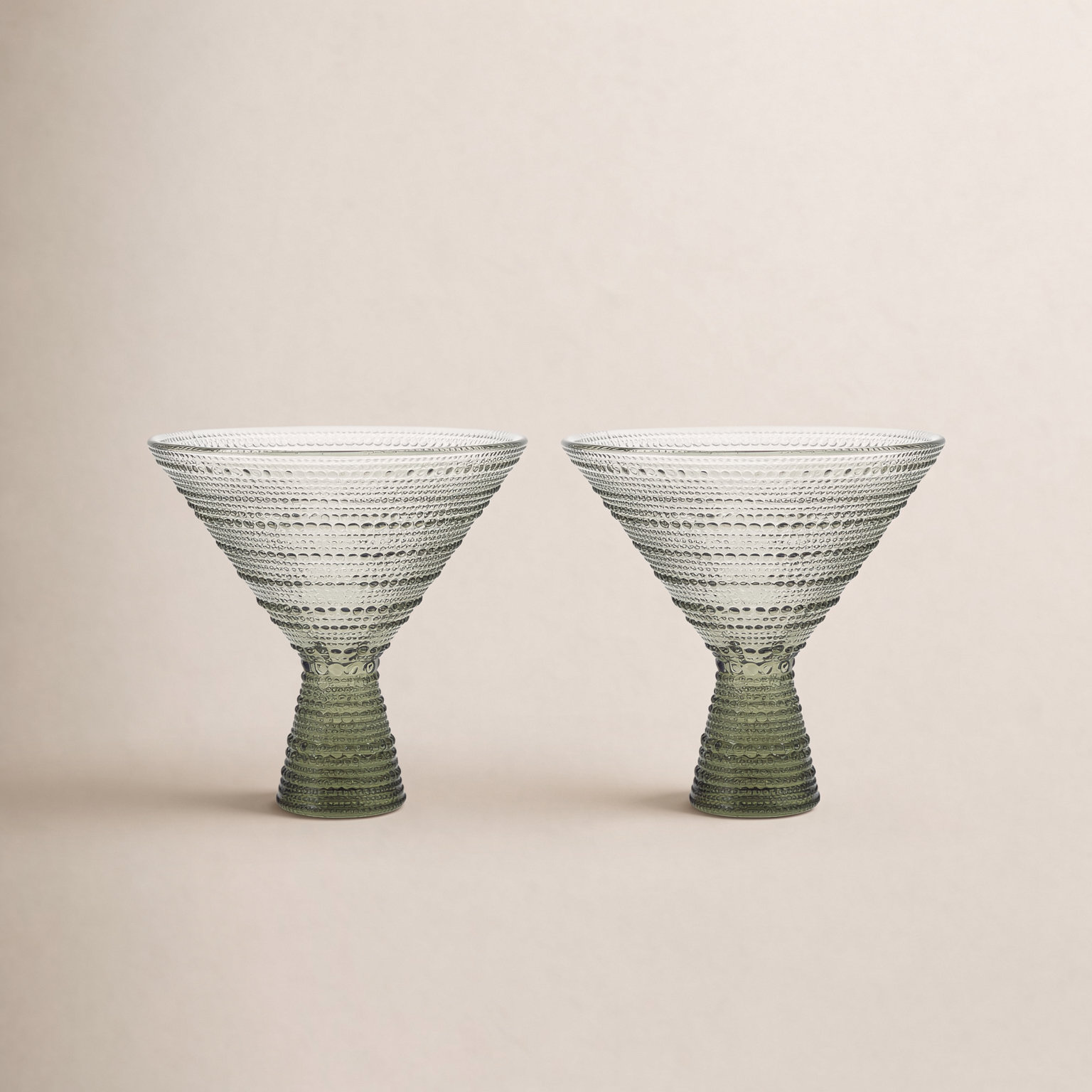 Jupiter Martini Glass, Smoke Gray