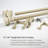 Adjustable  1'' Dia Single Curtain Rods Set With Finials-591456822