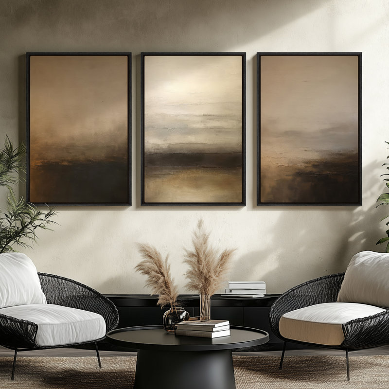Art mural encadré, impressions murales abstraites rétro sur toile 16 po x 24 po, H 24 po x l 16 po, Noir