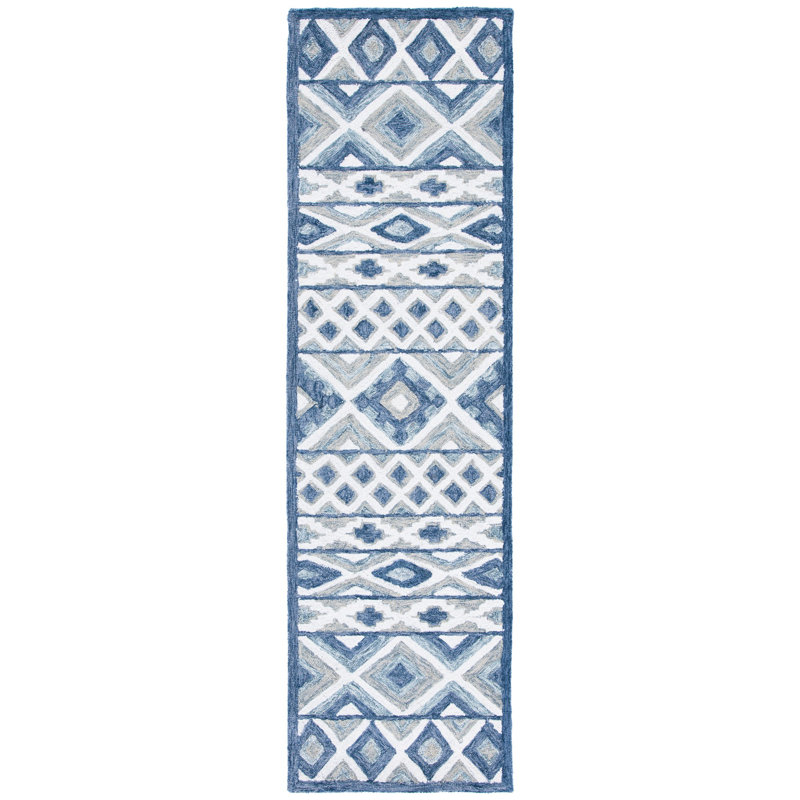 Roslyn Hand Tufted Wool And Cotton Southwestern Rug, Runner 2'3" x 8'