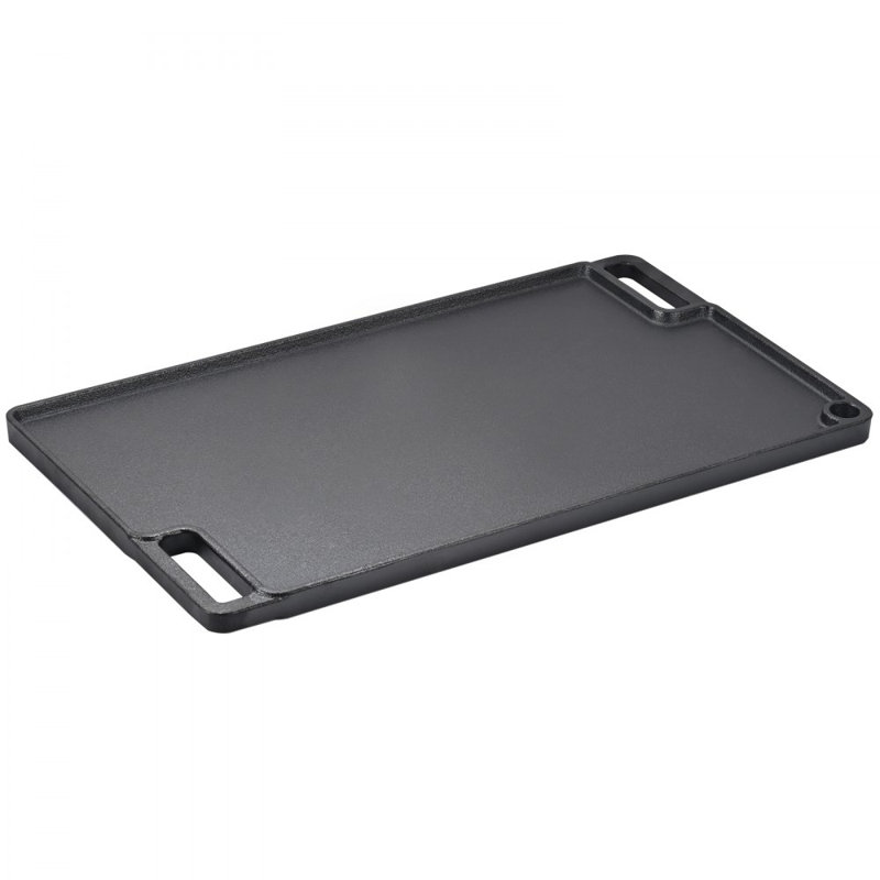 Reversible Grill/Griddle, 9.7"x16.7" Pre-Seasoned Cast Iron Griddle, Rectangular