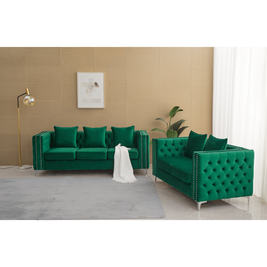 Habbe 2 - Piece Velvet Living Room Set House of Hampton® Upholstery 