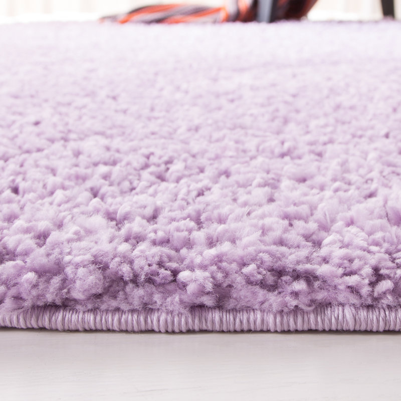 Brittney Performance solid color shag rug, Rectangle 6 pi x 9 pi, Lilas