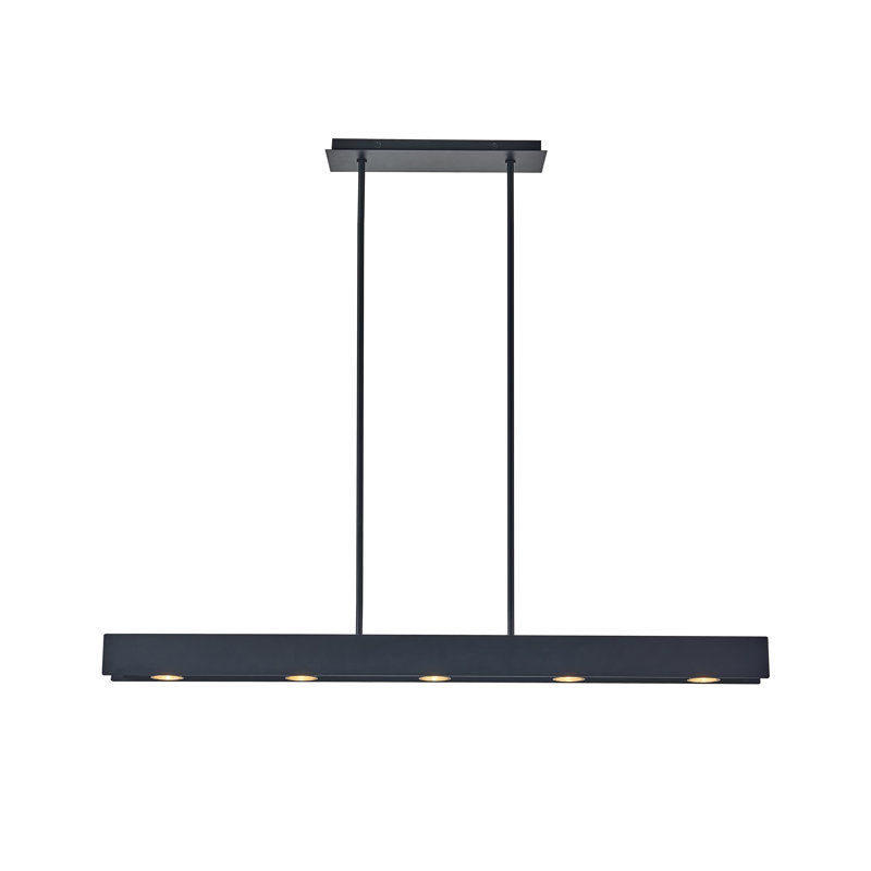 Luminaire suspendu noir à 5 lumières