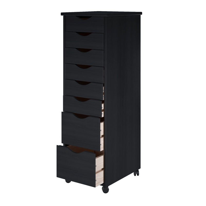 Pringle 8 Drawer Storage Drawer, Black