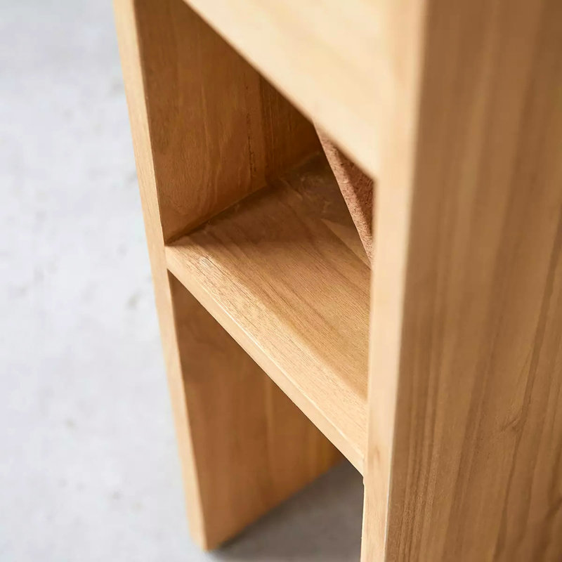 20cm W Solid Wood Bedside Table