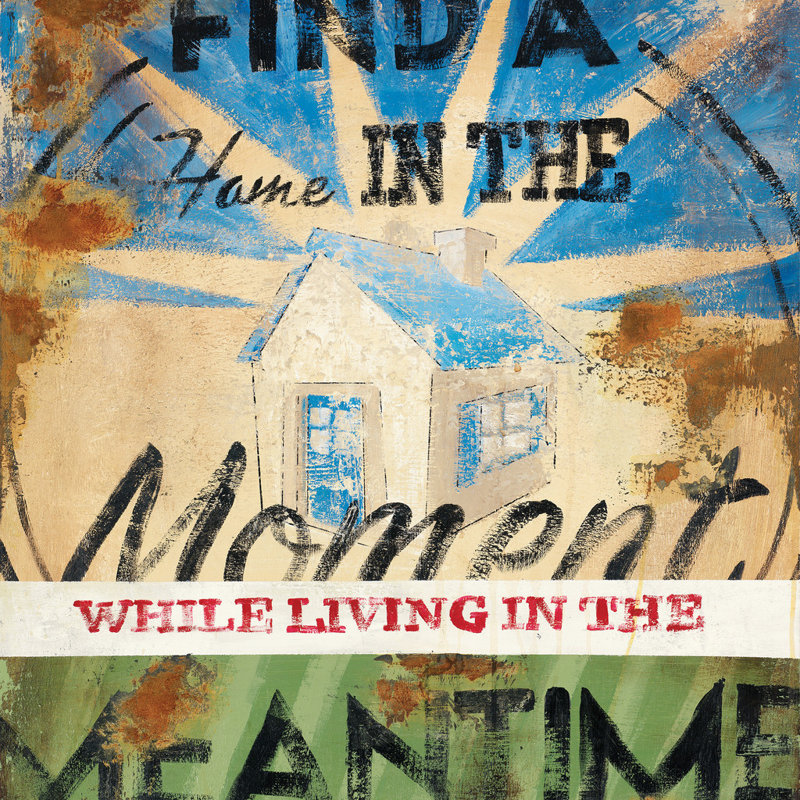 «In The Meantime» par Rodney White, affiche vintage sur toile tendue, H 18 po x l 18 po x P 1,5 po