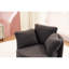 Chaise ergonomique pivotante à 360 degrés en tissu gris foncé avec rangement et siège rembourré-1792138023