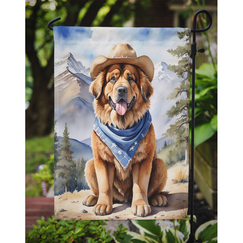 Drapeau Cowboy Welcome Garden, Dogue du Tibet