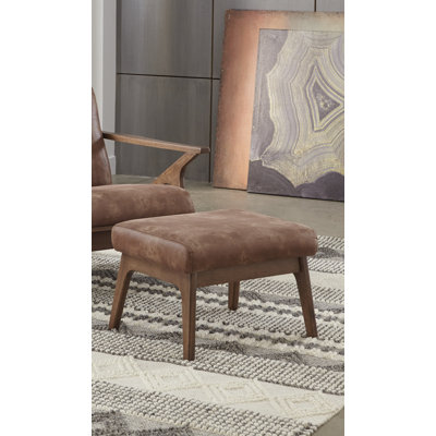 Choudhury Faux Leather Ottoman