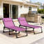 2 chaises longues pliantes pour piscine