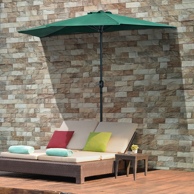 2.7m Half Parasol, Green