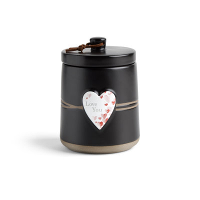 Love You Art Heart Candle With Lid - 7.5Oz