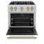 ZLINE Autograph 30" Classic Dual Fuel Range w/ White Door & Black Accents-544830567