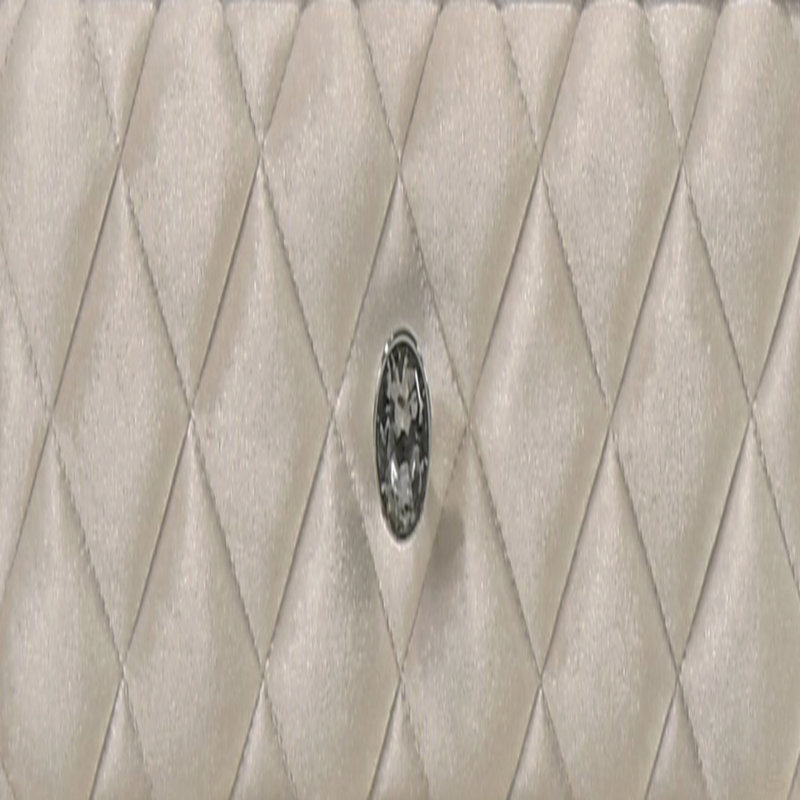Table de chevet beige en velours