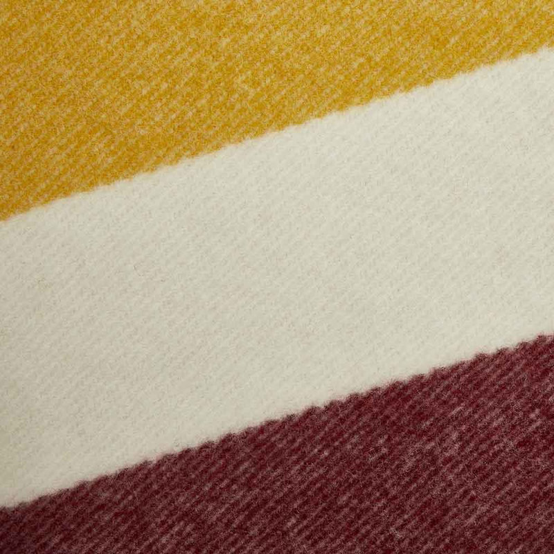 Frontier Collection Hand Woven Blanket, 80" x 96", White/Yellow/Red