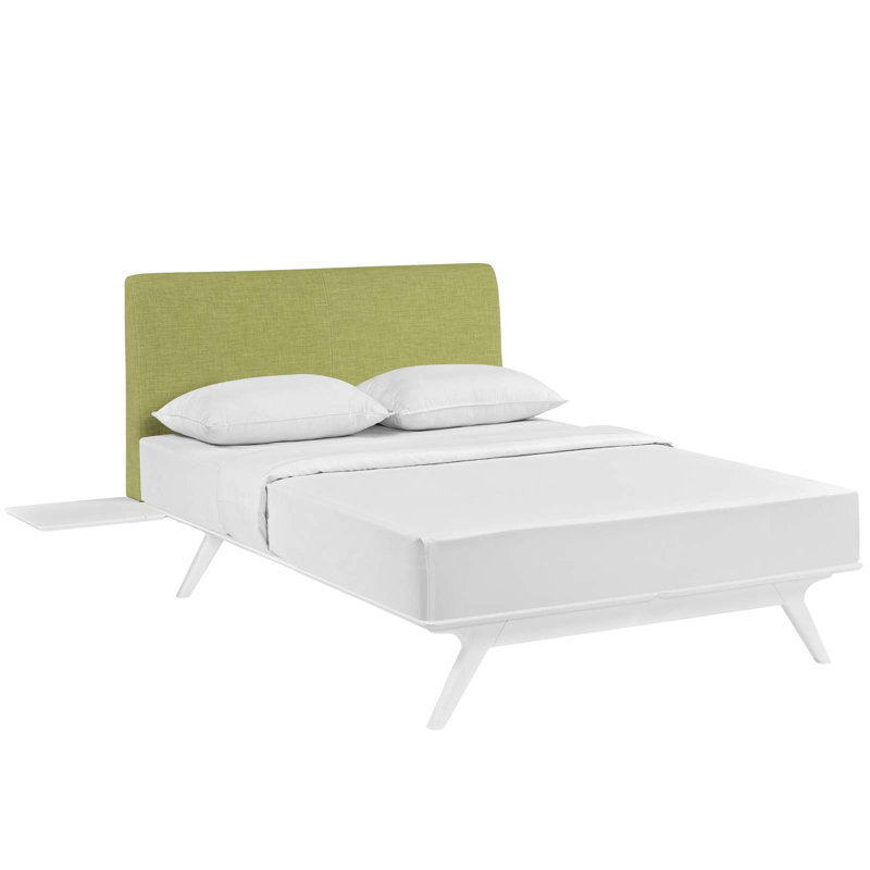 Modway Tracy Platform Bed Frame, Green, Queen, Manufactured Wood