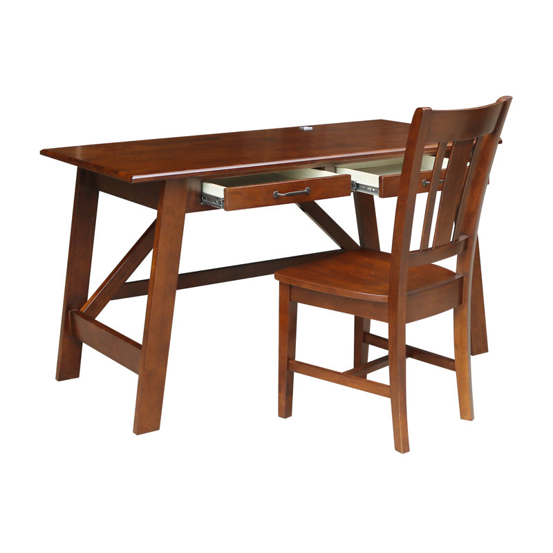 Bureau d'écriture avec fauteuil, Espresso