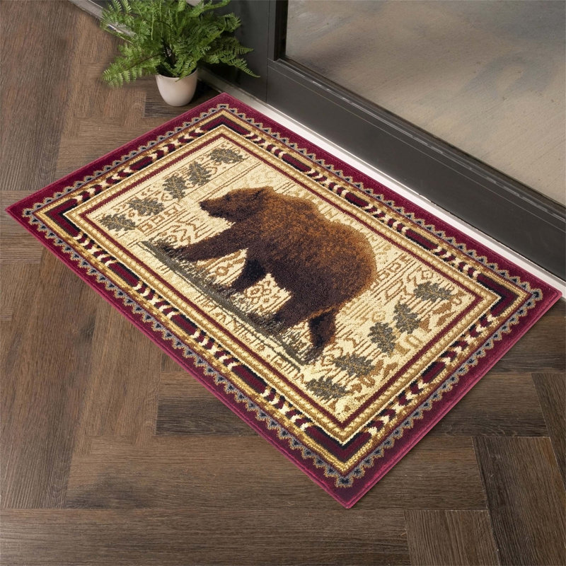 Nature's Nest Multi Lodge Area Rug, Rectangle 2' x 3'