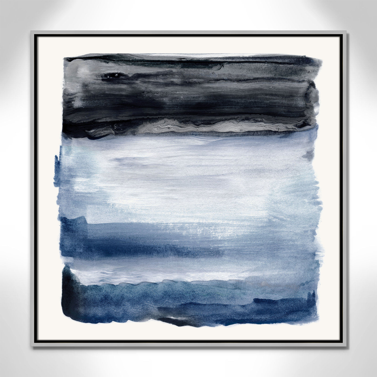 Casa Fine Arts "Navy Sky I" Print by Nan, 31.5" H x 31.5" W, Silver