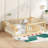 Full Size Montessori Floor Bed With Fence, Door And Removable Slats, Pine Wood Kids Floor Bed For Girls & Boys, No Box Spring Needed, Ideal For Toddlers & Kids, Natural