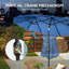 Parasol de patio à double face avec bouton-poussoir inclinable et manivelle