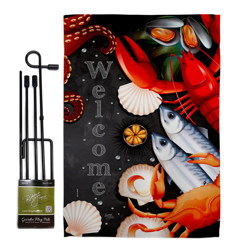 Double Sided 18.5'' H x 13'' W Polyester Flag Set