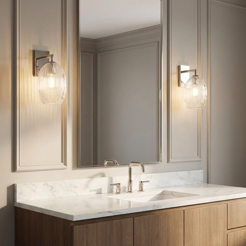 Serafina 10 Sconce, Polished Nickel