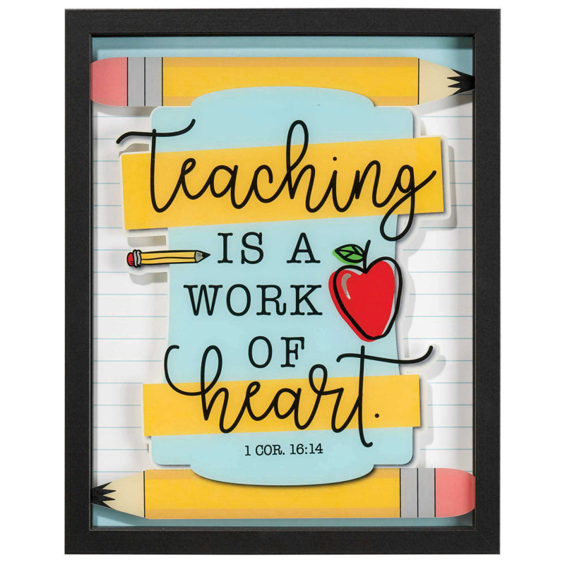 Black Framed Motivational Teacher Quote 11x14 Wall Art