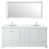 Blanc avec garniture chrome poli