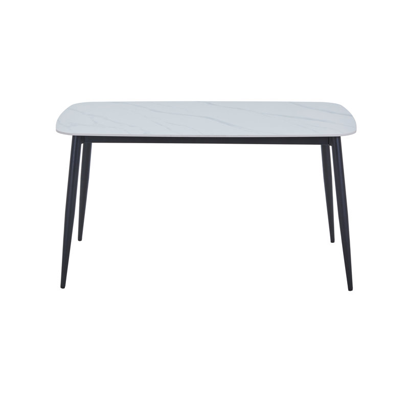 Wenona Stone Top Metal Base Dining Table
