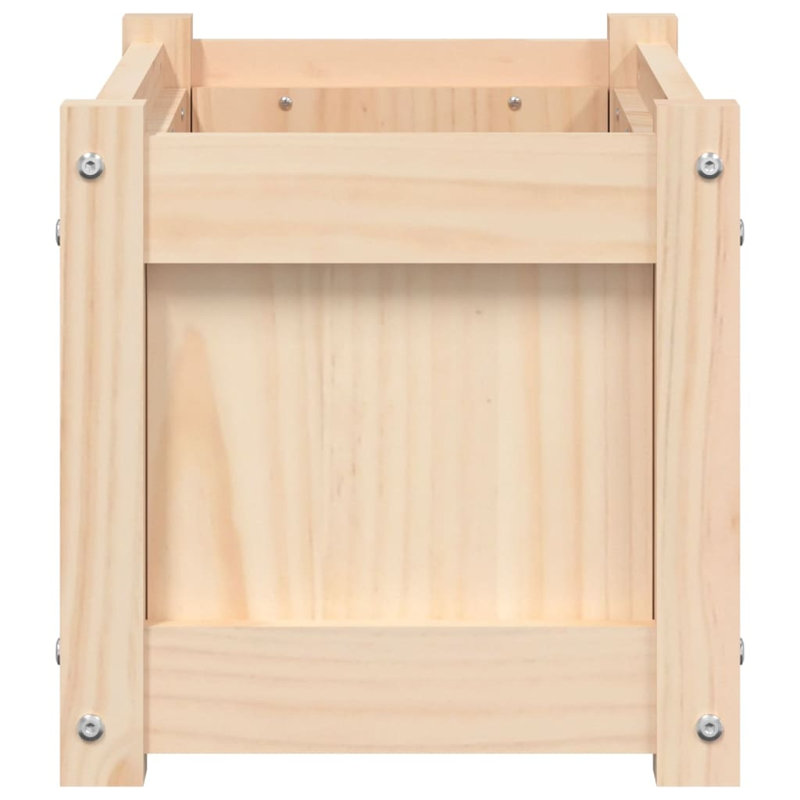Wooden Kogut Flower Box, Natural, 12.20" H x 23.62" W x 12.20" D, 1