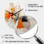 Orange gris, dessin au trait abstrait expressionnisme - dessin au trait, horloge murale-105482728