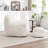 Faux Fur Bean Bag Chair With Ottoman-116702486