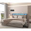Très grand lit antique gris avec un grand espace de rangement - Gardez votre chambre à coucher propre et organisée, cadre en métal élégant, bruit et assemblage facile Profitez d'une installation silencieuse