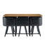 Ensemble de table de salle à manger moderne avec chaises en cuir, style bois-métal élégant pour la cuisine et la maison
