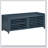 Distressed Shutter Storage Bench with Acacia Veneer for Retro Charm for Living Room, Entryway (Navy)