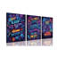3 Piece Wrapped Canvas Print-470949441