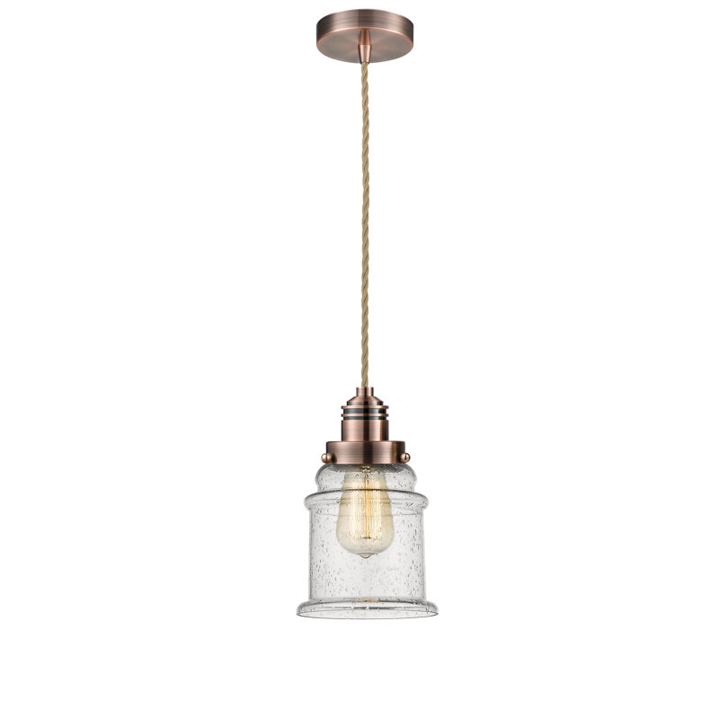 Cecil 1 - Light Single Pendant, Antique Copper