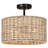 Lannister Rattan Semi Flush Mount