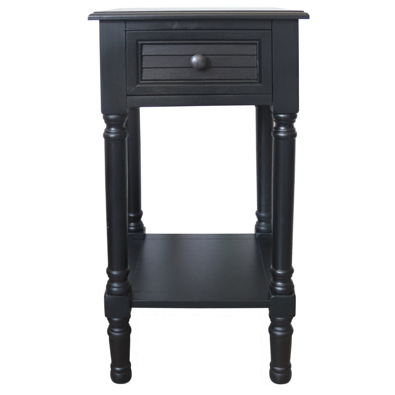 Table de bout avec rangement, Black