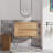 Modern 30" Wall Mount Bathroom Vanity With Soft Close Drawer, Imitative Oak Accuracy Mounted Drawer In Color-175685145