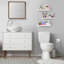 Tablette flottante en bois massif 3 pièces Makalani, blanc-757134634-757134637
