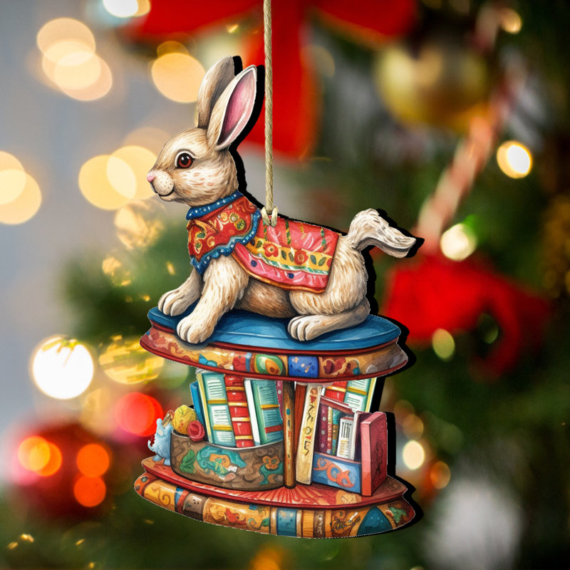 5.5'' Wood Hanging Figurine Ornament