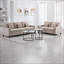 Canapés et canapés 95,5 po Nolan Ensemble de causeuse 67 "avec coussins et pieds interchangeables 67" | Beige | Lin