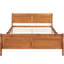 Grand lit plateforme en bois avec tête de lit et support en lattes de bois (blanc)-1391215193