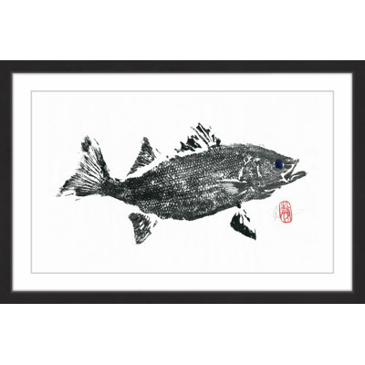 « stripeed bass », reproduction d’art encadrée